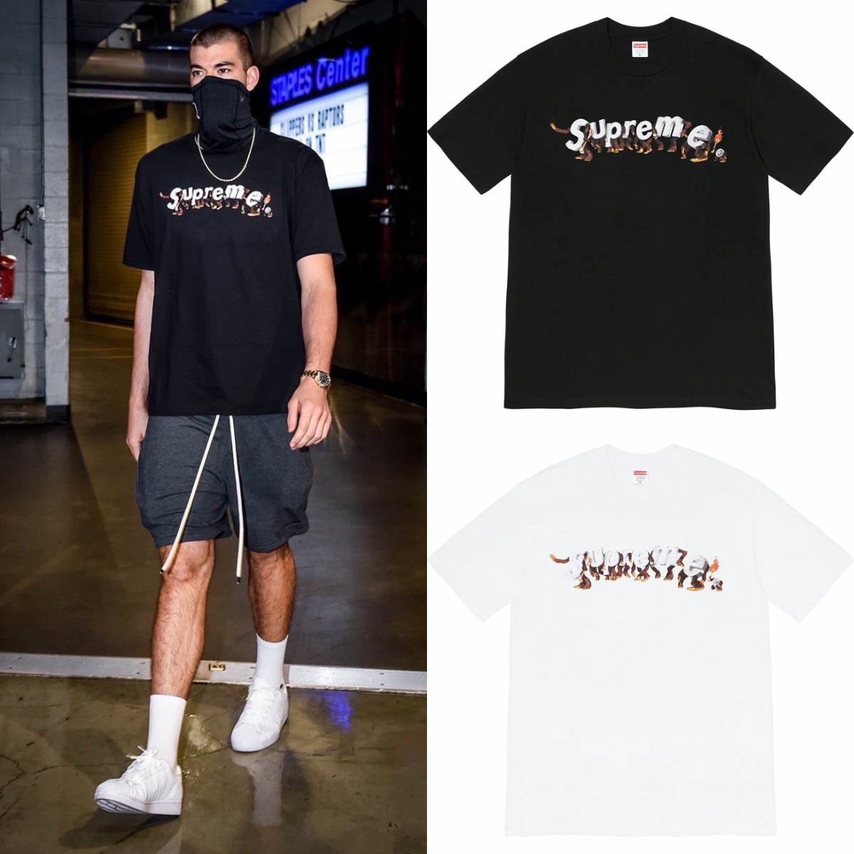 【希少/送料・関税込み/SS21】Supreme Apes Tee Supreme Apes Tee White Men's - SS21 - US