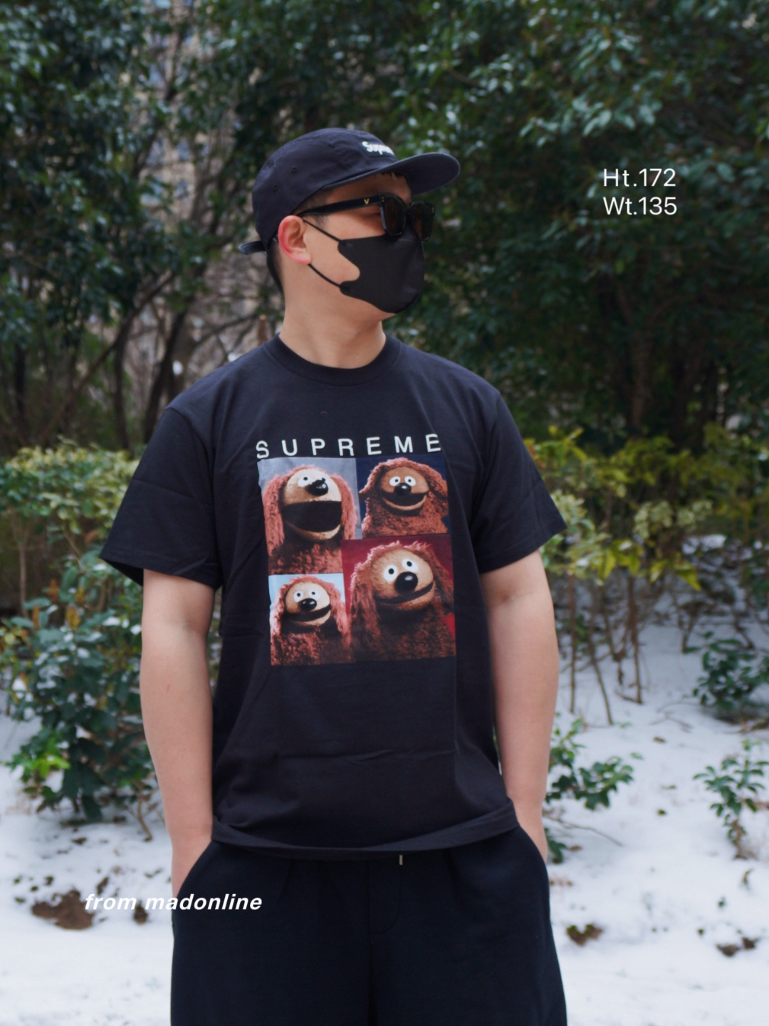Supreme 24SS ROWLF TEE ブラック / ホワイト 布偶 T シャツ